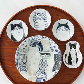 일본 동네 고양이 종지 접시 미니 찬기 소스볼 DF64