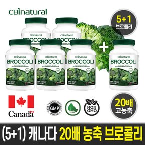 (5+1)20배 농축 유기농 브로콜리 500mg 120캡슐 4개월 캐나다 생산  본사직발송 캐나다 식약청 GMP/NPN인증