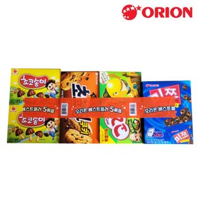 오리온 과자번들 5P(초코송이,초코칩,고래밥,미쯔)x3