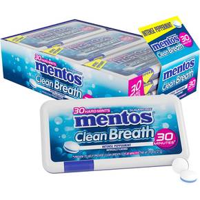 멘토스 클린 브레쓰 페퍼민트맛 하드 캔디 Mentos Clean Breath Hard Mints 21g 12개