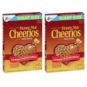 [해외직구]치리오스 시리얼 통곡물 오트 허니넛 771g 2팩/ Cheerios Cereal Whole Grain Oats Honey Nut 27.2oz