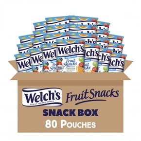 Welch`s웰치스, 글루텐 프리, 혼합 과일, 과일 스낵 23g 파우치, 80개입 케이스