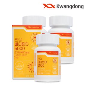 썬업 비타민D 5000IU 60정 3박스 (6개월분) / 뼈건강 츄어블 비타민디 비타민E 아연 함유