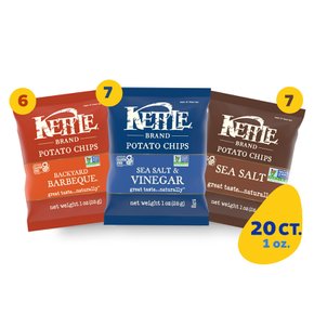 kettle brand케틀브랜드  감자  칩,  28g  스낵  버라이어티  팩,  20개