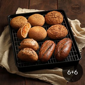 천연발효 비건 통밀빵 3종 6+6팩 골라담기 / 소보로,갈릭바게트,발효종빵