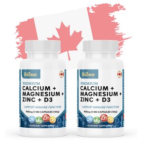 바이원 캐나다 칼슘마그네슘아연D3 180정x2통