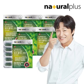 징코 플러스150 60캡슐 6박스(12개월분) / 은행잎추출물 혈행 기억력개선