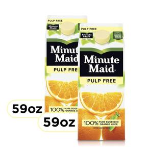 [해외직구] Minute Maid 미닛메이드 노 펄프 오렌지 과일 주스 1.75L 2팩