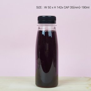PET-주스 190ml 원형 밀폐용기 플라스틱용기 음료 페트병