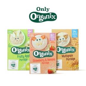 [정식판매처] 오가닉스 오트밀 포리지 혼합세트 스타터팩B(6개입) (사과+딸기&바나나+오트밀)X2