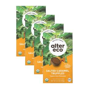 [해외직구] Alter Eco 알터에코 솔티드 카라멜 다크 초콜릿 120g 4팩