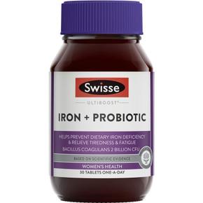 [해외직구] 호주직구 스위스 철분+프로바이오틱스 30정 Swisse Iron + Probiotic