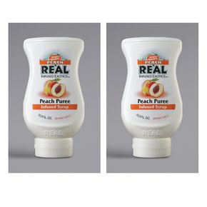 [해외직구]리얼 피치 퓨레 시럽 500ml 2팩 Real Peach Puree Infused Syrup 16.9oz