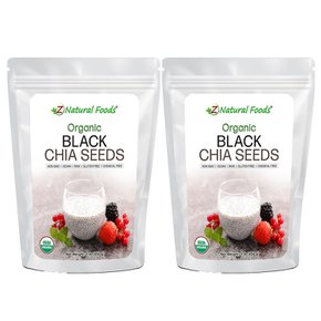 네츄럴푸드 유기농 블랙 치아씨드 454g Black Chia Seeds 2팩