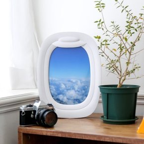 풍경이 움직이는 비행기창문 인테리어 소품 액자 부모님 여행 추억선