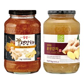 초록원 꿀생강차 1kg +꽃샘 꿀생강차 1kg (2kg)