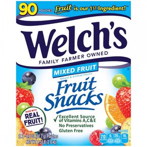 Welch`s웰치스  글루텐  프리  과일  스낵  믹스  90개