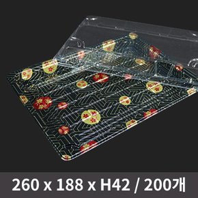 일회용 식품포장 초밥용기 WL-11 벚꽃 세트 1박스(200개)