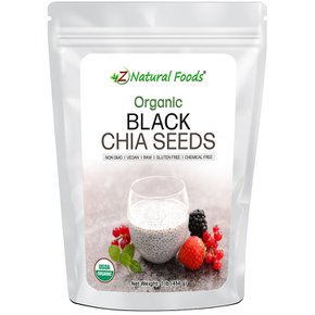 네츄럴푸드 유기농 블랙 치아씨드 454g Black Chia Seeds