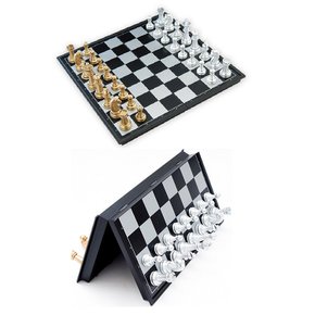 휴대용 접이식 체스 보드게임 자석 체스게임 집콕놀이 두뇌 창의력 발달 장기 세트