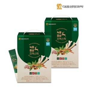 녹용홍삼 진액 스틱 100포 2박스 / 대용량 6년근홍삼 명절선물세트
