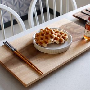 우드 식탁매트 개인 식사 쟁반 패드 사각 테이블 매트