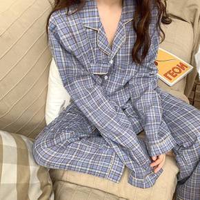 홈웨어 SSG 투피스 클래식 체크블루 FREE 파자마 여성잠옷