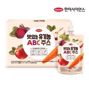 한미 맛있는 유기농 ABC주스 100ml 10포-사과 당근 비트 과채주스