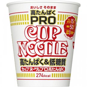 닛신 식품 컵 누들 PRO 고단백 & 저 탄수화물 [1 일분의 식이 섬유 포함] 74g × 12 개