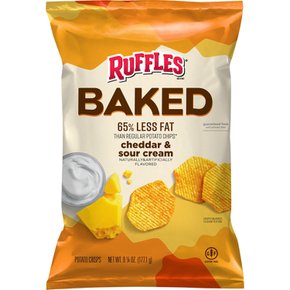 Ruffles  구운  체다  치즈와  사워크림  맛  감자  칩  177.2g  가방
