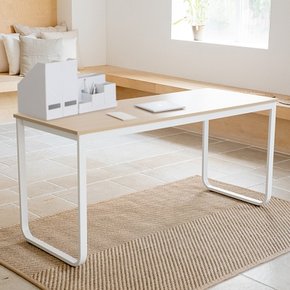 스틸프레임(라운드) 테이블/책상/식탁/서재 (1500x600) HW052