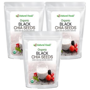 네츄럴푸드 유기농 블랙 치아씨드 454g Black Chia Seeds 3팩