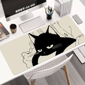대형 귀여운 고양이 일러스트 키보드패드 마우스패드 장패드 게이밍패드