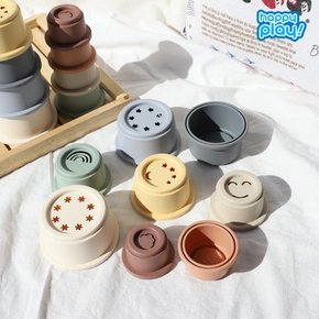 아기 신생아 출산 육아용품 조카선물 소프트 스태킹 블록 컵 쌓기 장난감
