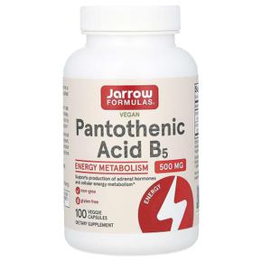 미국직구 Jarrow 자로우 판토텐산 B5 500mg Pantothenic Acid B5 100베지캡슐