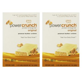 [해외직구]Power Crunch Protein Energy Bar 파워 크런치 프로틴 에너지 바 피넛버터 크림 40g 5입 2팩