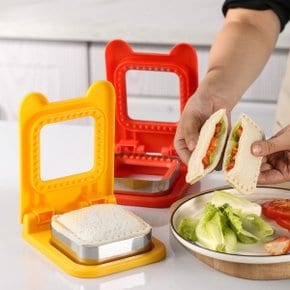 사각 샌드위치 메이커 옐로우 식빵 틀 포켓 토스트 아이 소풍 간식만들기 N574