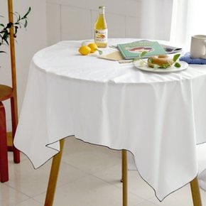 위드 핀코트 화이트 사각 식탁보 테이블보 교자용(110x90cm)