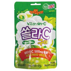 사탕 캔디 쏠라 C 구미 청포도맛 50g X ( 4매입 )
