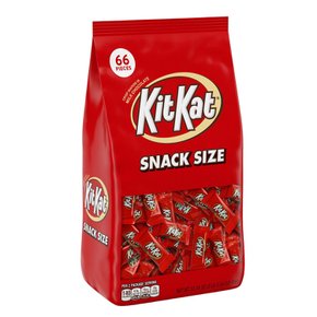 [해외직구] 킷캣  밀크  초콜릿  스낵  사이즈  웨이퍼  캔디바  개별  포장  대용량  32.34  온스  66개입