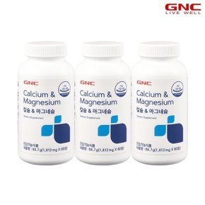 [GNC] 칼슘 앤 마그네슘 60정(30일분) x 3병