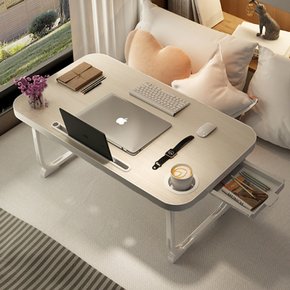 접이식 좌식테이블 라운드 좌식책상 1인용 침대 베드트레이 노트북 테이블 미니 낮은 공부 책상