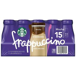 [해외직구] 스타벅스 프라푸치노 모카맛 스벅커피 269g 15입 Starbucks Frappuccino Coffee Drink, Mocha (9.5 oz., 15 pk.)