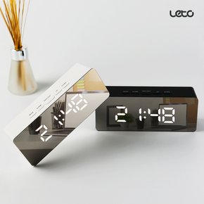 거울 알람 LED 시계 탁상시계 온도계 LLC-P02 직각