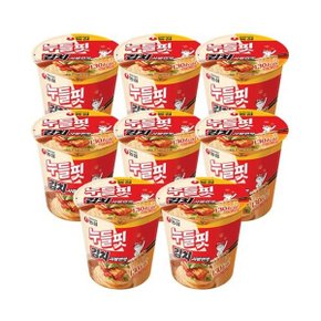 농심 누들핏 김치사발면맛 37.5g x 8개 / 저칼로리 컵라면 소컵