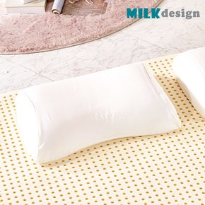 [밀크 디자인]순면 40수 땅콩 L 라텍스 베개 커버 / 땅콩 지압형 베개용