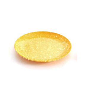 원형 빈대떡 접시 노란 멜라린 영업 분식 추억 그릇