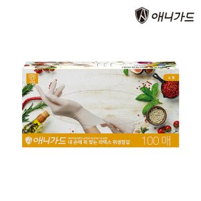 [애니가드] 식품용 라텍스 위생장갑 소형 100매