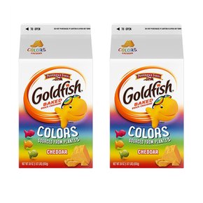 [해외직구]페퍼리지 팜 골드피쉬 크래커 컬러 체다치즈 850g 2팩 Pepperidge Farm Goldfish Crackers Cheddar Colors 30oz