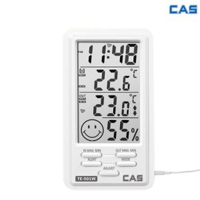 카스 디지털 온습도계 TE-501W 실내 실외 온도측정 업소용 가정용 센서측정